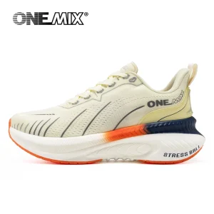 ONEMIX White Road Running Shoes for Men Air Cushion