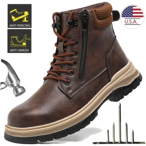 Waterproof Safety Boots Men Steel Toe