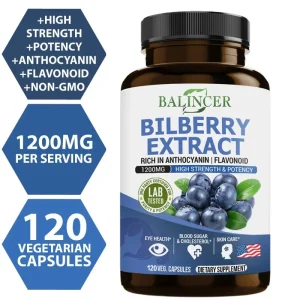 r Bilberry Extract Supplement 1200mg - Supports eye and skin