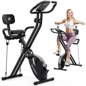 Foldable Exercise Bike, Stable & Sturdy Stationary Bike